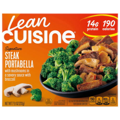Lean Cuisine Steak Portabella With Mushrooms in a Savory Sauce With Broccoli Image 1 of 6