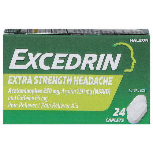 Excedrin Pain Reliever/Pain Reliever Aid, Extra Strength, Caplets