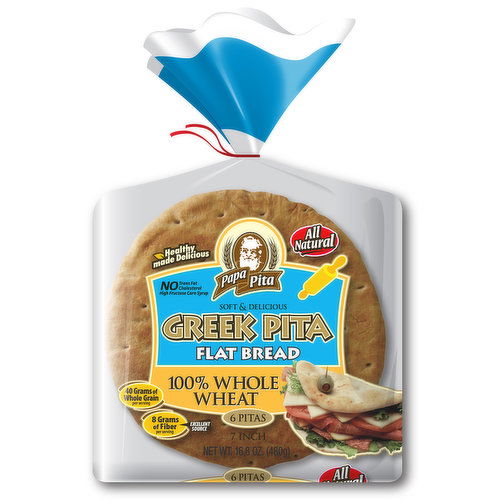 Papa Pita Wheat Pita 16.8 oz