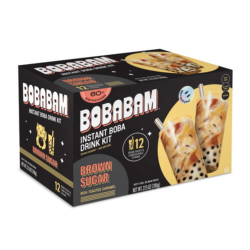 BobaBam Instant Boba Drink Kit Brown Sugar - Smart & Final