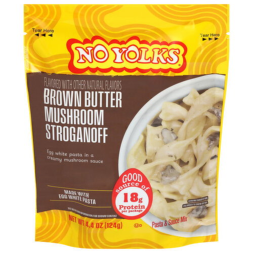 No Yolks Brown Butter Mushroom Stroganoff Pasta & Sauce Mix Image 1 of 6
