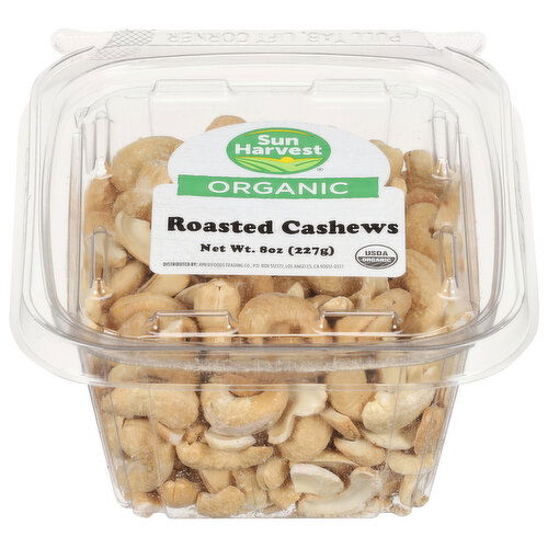 Sun Harvest Cashews, Organic, Roasted