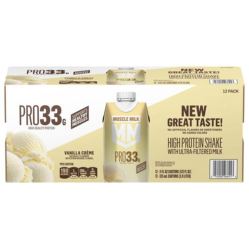 Muscle Milk Vanilla Creme High Protein Shake with Ultra-Filtered Milk