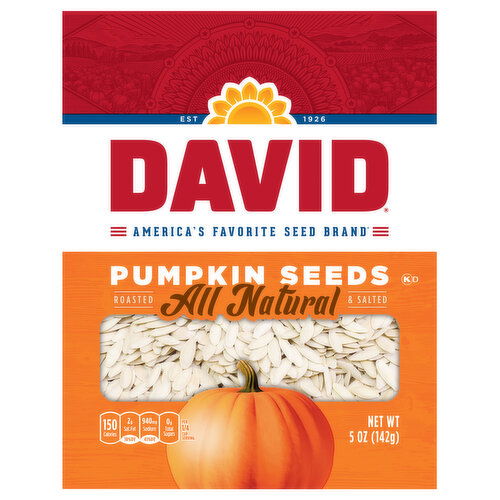 David Pumpkin Seeds, Roasted & Salted, All Natural