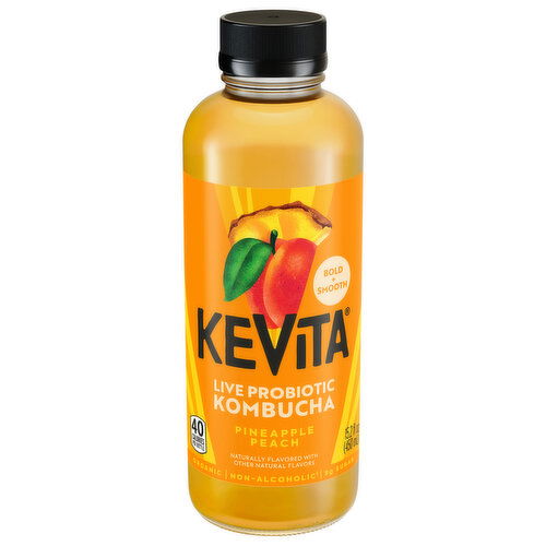 KeVita Live Probiotic Pineapple Peach Kombucha
