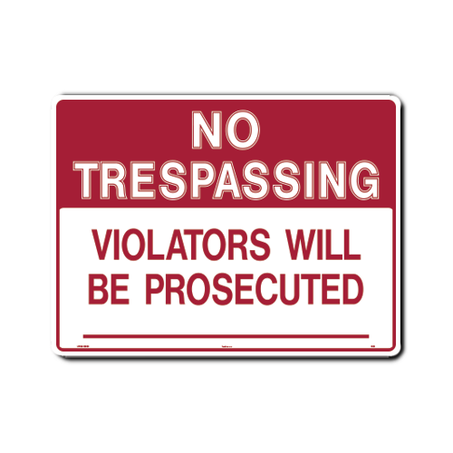 No Trespassing-Violators 1 ct