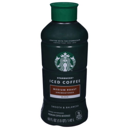 Starbucks Iced Coffee, Premium, Medium Roast, Black Unsweetened