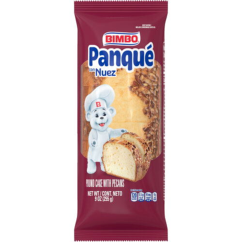 Bimbo Bimbo Panqué Con Nuez Pound Cake with Pecans, 9.8 oz