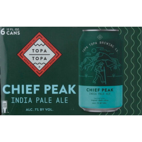 Topa Topa Brewing Co. Beer, India Pale Ale, Chief Peak