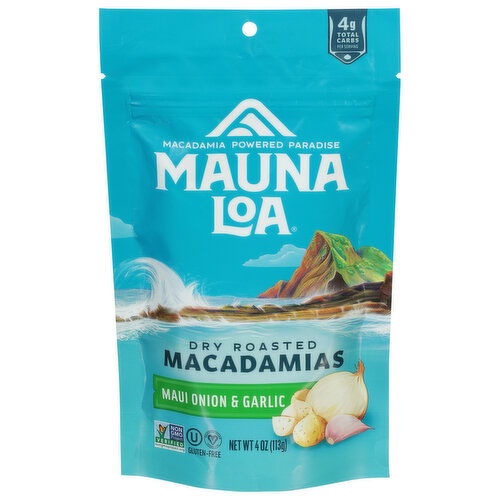 Mauna Loa Macadamias, Maui Onion & Garlic, Dry Roasted