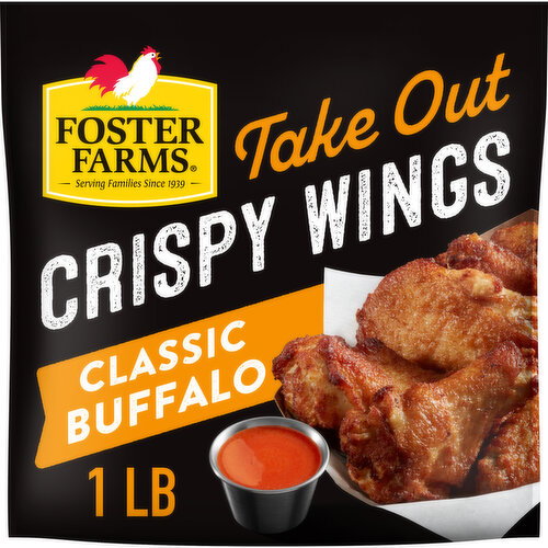 Foster Farms Take Out Classic Buffalo Crispy Chicken Wings, Frozen Image 1 of 11