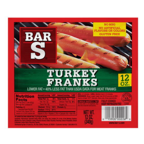 Bar S Turkey Franks