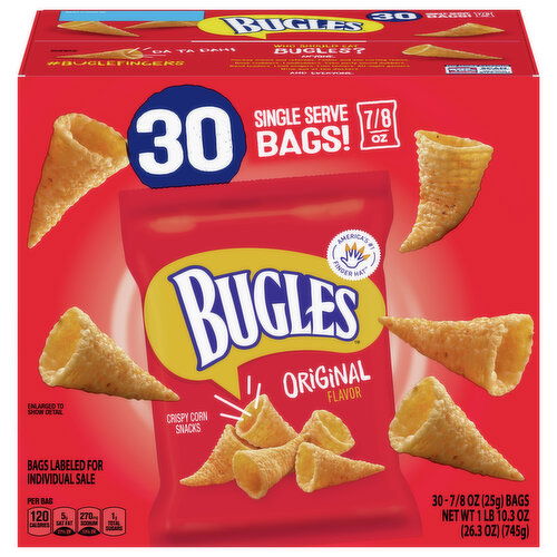 Bugles Original Flavor Crispy Corn Snacks