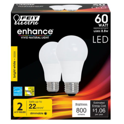 A19 60W Eq White Dimmable LED