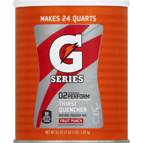 Gatorade Thirst Quencher, Instant Powder Mix, 02 Perform, Fruit Punch