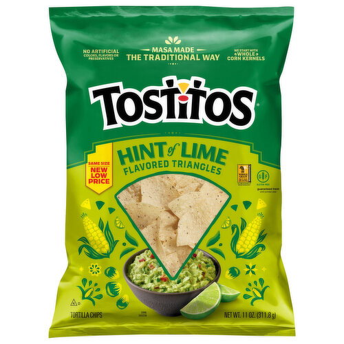 Tostitos Triangles Hint of Lime Flavored Tortilla Chips