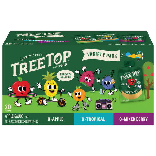 Tree Top Apple/Tropical/Mixed Berry Apple Sauce Variety Pack
