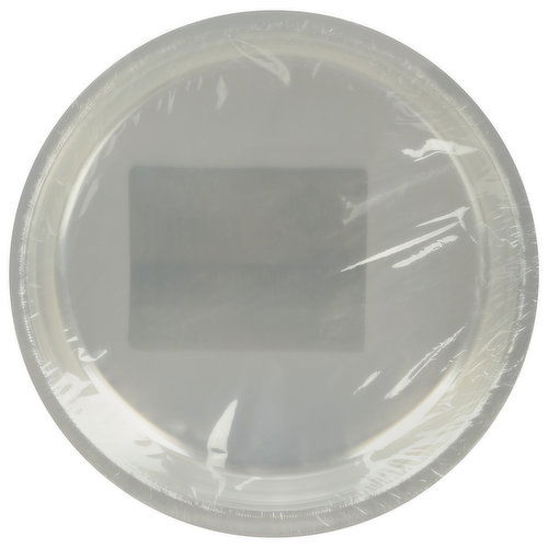 First Street Plastic Plates, Clear, 7 Inch