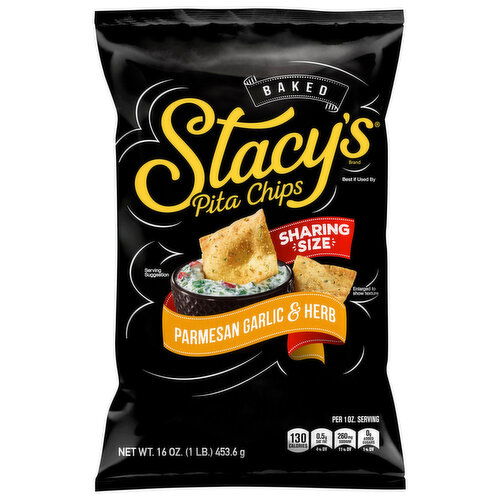Stacy's Baked Parmesan Garlic & Herb Pita Chips Sharing Size