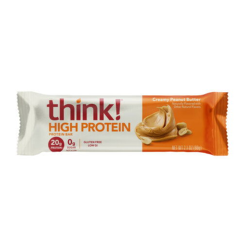 Think! High Protein Bar, Creamy Peanut Butter, 2.1 Oz