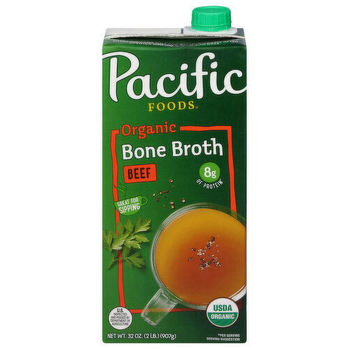 Pacific Foods Bone Broth, Beef, Organic