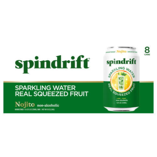 Spindrift Unsweetened Non-Alcoholic Nojito Sparkling Water