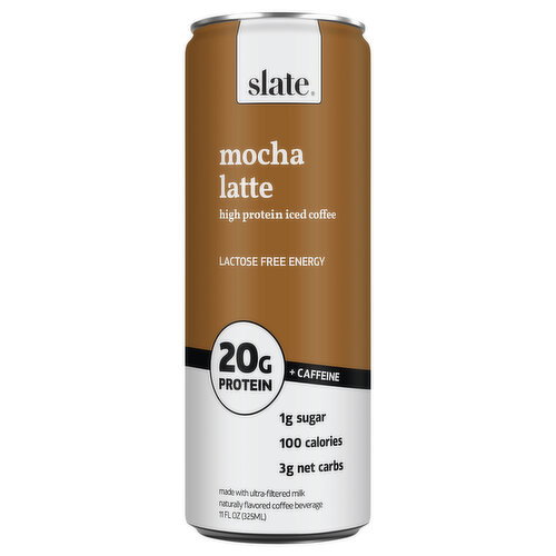 Slate High Protein Mocha Latte Iced Coffee