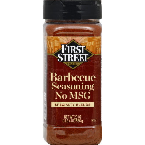 First Street Seasoning, Barbecue, No MSG, Specialty Blends