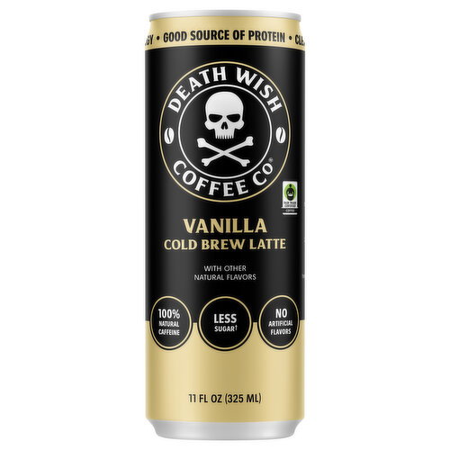 Death Wish Coffee Co Vanilla Cold Brew Latte Coffee