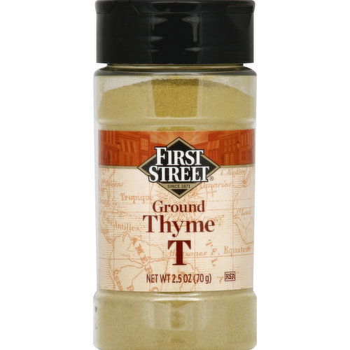 First Street Thyme, Ground