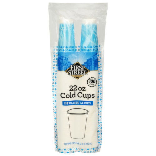 First Street Cold Cups, Designer Series, 22 Ounce