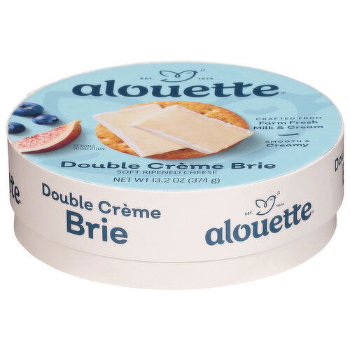 Alouette Cheese, Double Creme Brie, Ripened, Soft