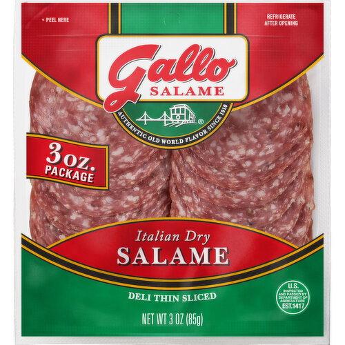 Gallo Salame® Deli Thin Sliced Italian Dry Salami