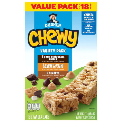 Quaker Oats Granola Bars, Variety Pack, Value Pack