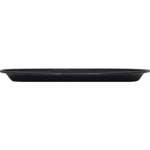 First Street Serving Tray, Round, Black, 12 In