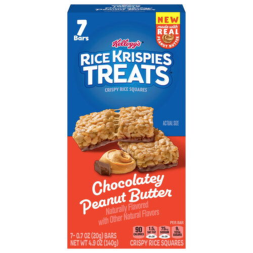 Rice Krispies Treats Rice Squares, Chocolate Peanut Butter, Crispy