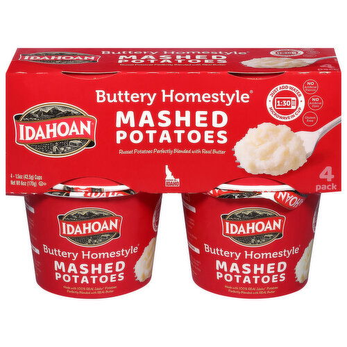 Idahoan Buttery Homestyle® Mashed Potatoes Cup 4-pack