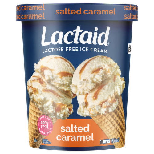 Lactaid Ice Cream, Lactose Free, Salted Caramel