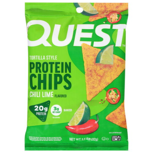 Quest Tortilla Style Chili Lime Flavored Protein Chips Image 1 of 6