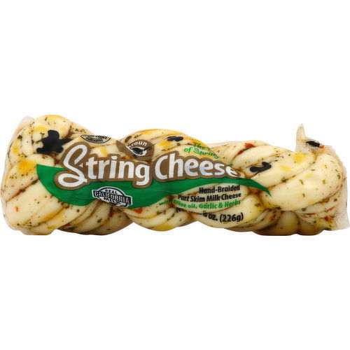 Karoun String Cheese, Hand-Braided, with Olive Oil, Garlic & Herbs, Part Skim Milk