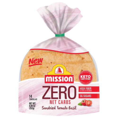 Mission Zero Net Carbs Sundried Tomato Basil Tortillas