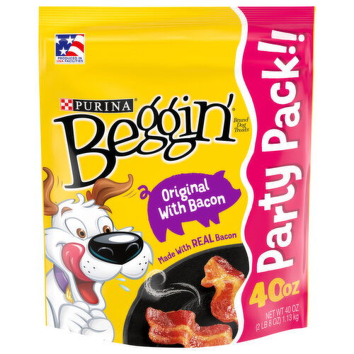 Beggin' Dog Treats, Original with Bacon, Party Pack