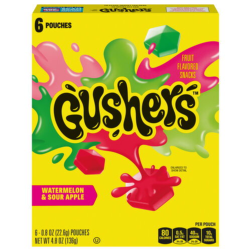 Gushers Fruit Snacks Watermelon Sour Apple