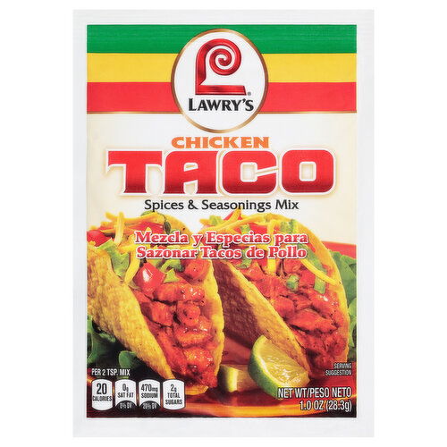 Lawry's Chicken Taco Spices & Seasonings