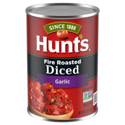 Hunt's Diced Fire Roasted Garlic Tomatoes Image 1 of 4