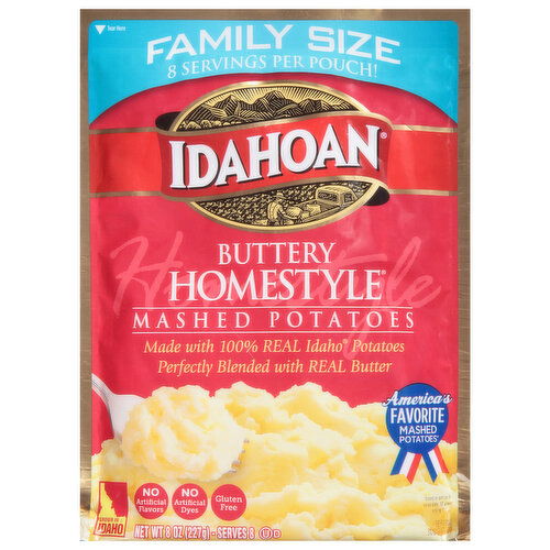 Idahoan Mashed Potatoes, Buttery Homestyle, Family Size