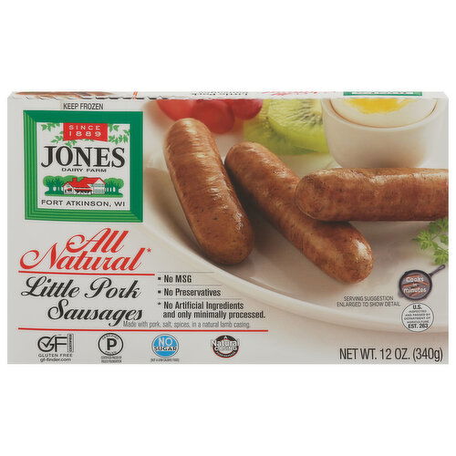 Jones Dairy Farm Pork Sausages, All Natural, Little