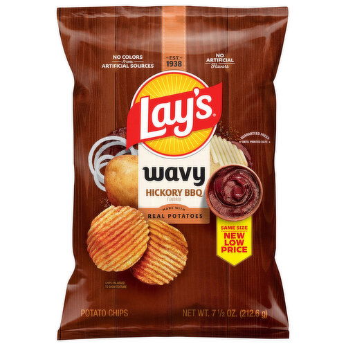 Lay's Wavy Hickory BBQ Flavored Potato Chips