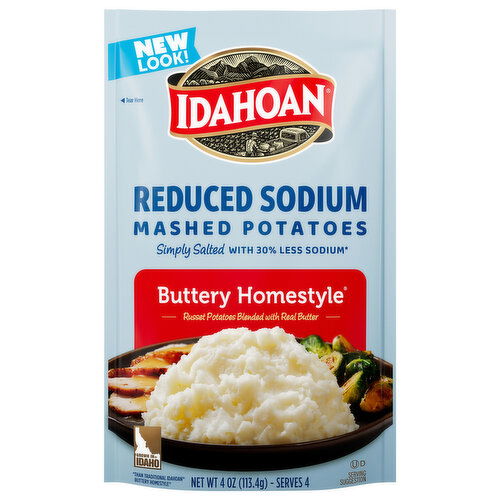 Idahoan Reduced Sodium Buttery Homestyle Mashed Potatoes