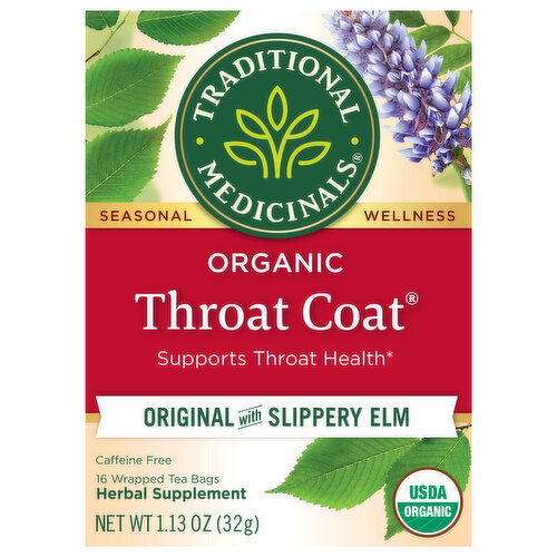 Traditional Medicinals Organic Tea Bags Throat Coat